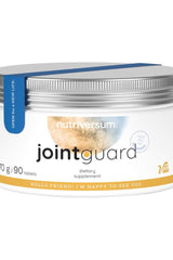 Nutriversum Joint Guard dietary supplement in a jar, supporting joint health with 90 tablets.