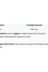 Nutriversum Lecithin supplement ingredients and nutritional information for 60 softgels.