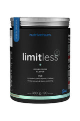 Nutriversum Limitless PWO bubblegum flavor, 380g dietary supplement for energy and endurance.