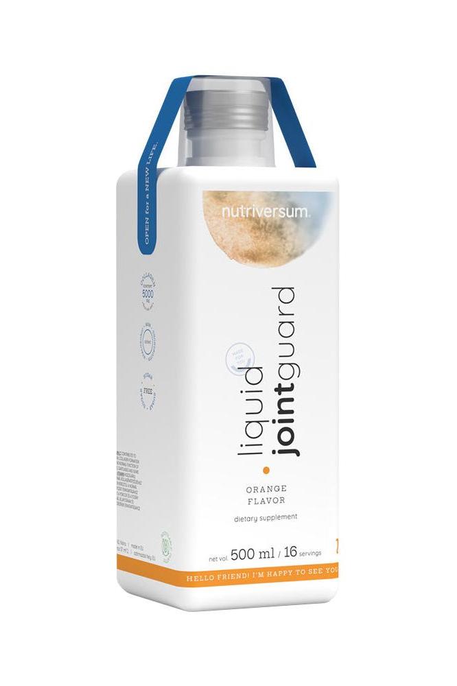 Nutriversum Liquid Joint Guard, orange flavor, dietary supplement for joint health, 500 ml bottle.