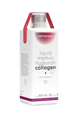 Nutriversum Liquid MSM+C Hyaluron Collagen for women, 500ml, sugar-free, with wild berries flavor.