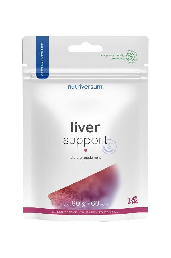 Nutriversum Liver Support supplement package, 60 tablets for normal liver function support.