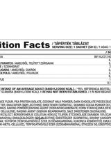Nutrition facts label for Nutriversum DESSERT Mug Cake showing calorie and ingredient information.