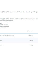Nutriversum Omega 3 product details showing EPA, DHA content, and capsule information.