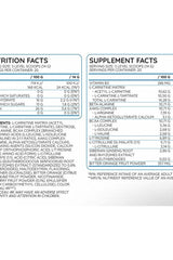 Nutrition and supplement facts for Nutriversum PWO Zero Caffeine, Raspberry, 280 g product.