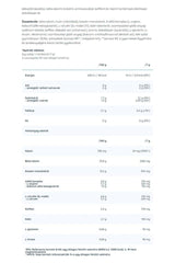 Nutriversum PWO nutritional information including ingredients and serving details.