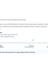 Nutriversum Pyruvate Caps supplement label showing ingredients and nutritional information.