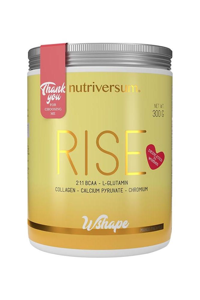 Nutriversum RISE WSHAPE supplement jar with essential amino acids for energy and weight support.
