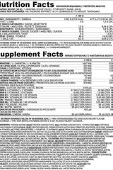 Nutriversum WSHAPE Shake nutrition facts panel detailing calories, nutrients, and ingredients for meal replacement.