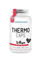 Nutriversum Thermo Caps dietary supplement bottle with 90 capsules for weight loss support.