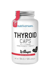 Nutriversum WSHAPE Thyroid Caps dietary supplement bottle with 120 capsules for normal thyroid function