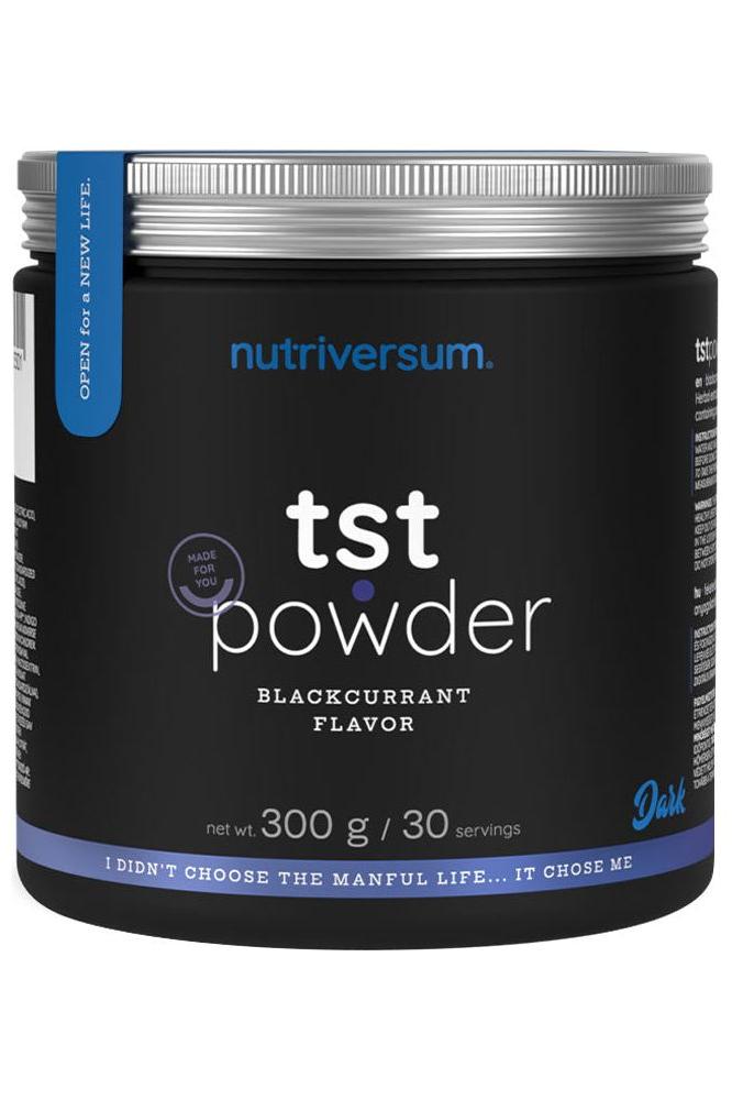 Nutriversum TST Powder in Blackcurrant flavor, 300 g container, ideal for women's health support.