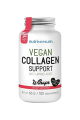 Nutriversum WShape Vegan Collagen Support bottle with 100 vegetarian capsules for collagen production.