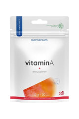 Nutriversum Vitamin A dietary supplement package with 30 tablets for daily vitamin A intake.