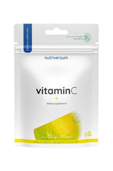 Nutriversum Vitamin C dietary supplement packaging, contains 30 tablets for daily health support.