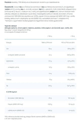 Nutrition information for Pistachio instant milkshake, including ingredients and nutritional values per 100g.