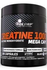 Olimp Creatine 1000 Mega Caps, 180 capsules, supports muscle strength and recovery, high absorption formula.