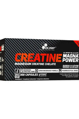 Olimp Creatine Magna Power packaging, featuring 300 capsules for enhanced strength and muscle volume support.
