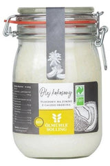 Ölmühle Solling Organic Coconut Oil in a glass jar labeled as cold-pressed, 1000 ml of high-quality coconut oil.