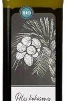 Ölmühle Solling organic MCT coconut oil bottle with illustration of coconuts and palm leaves.