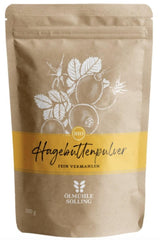 Ölmühle Solling Organic Rosehip Powder package, 500g, with detailed design and logo.