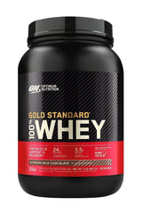 Optimum Nutrition Gold Standard 100% Whey protein powder for muscle support and recovery, 24g protein per serving.