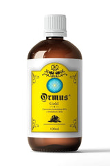 Ormus Gold colloidal solution, 100ml bottle featuring natural minerals and essential elements.