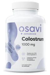 Osavi Colostrum supplement, 1000 mg, 120 capsules, supports immune health and gut wellness.