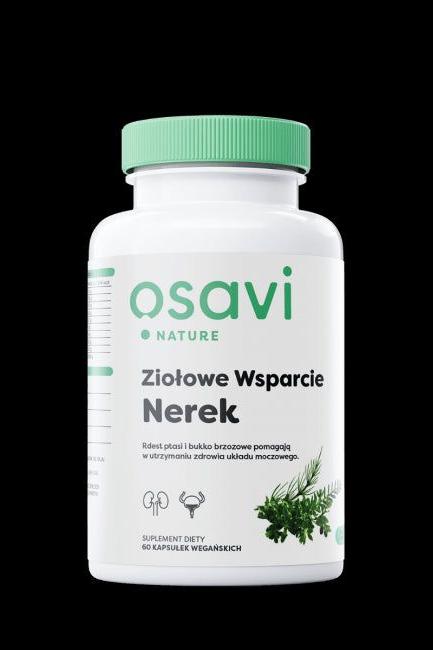 Osavi herbal kidney support supplement bottle with green lid, promoting urinary tract health.