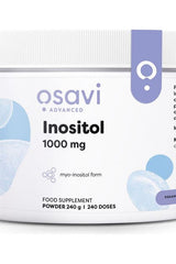 Osavi Inositol Powder 1000mg, 240g tub, myo-inositol supplement for health and hormonal balance.
