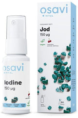 Osavi Iodine oral spray bottle with box, rich in potassium iodide and natural cherry flavor.