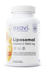 Osavi Liposomal Vitamin C 1000 mg supplement in vegan capsules for immunity and collagen support.