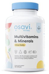 Osavi multivitamins and minerals supplement, supports energy metabolism, immune and nervous system health.