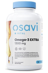 Osavi Omega-3 Extra supplement bottle, providing high-concentration fish oil for brain and heart health.