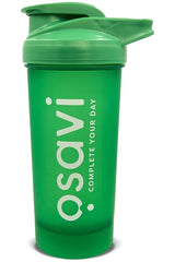 Osavi green shaker bottle, 700 ml capacity, BPA-free, perfect for mixing drinks with powder products.