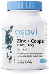 Osavi - Zinc + Copper, 15mg + 1mg - 120 vegan caps - Nutri.se