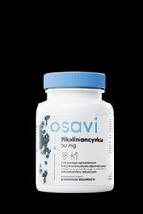 Osavi Zinc Picolinate supplement bottle, 50 mg, featuring high-absorption zinc capsules for cognitive and immune support.