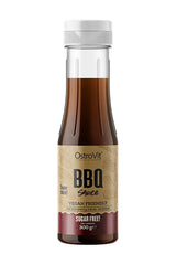 OstroVit Barbecue Sauce 300g bottle, vegan friendly and sugar free, perfect for healthy grilling.