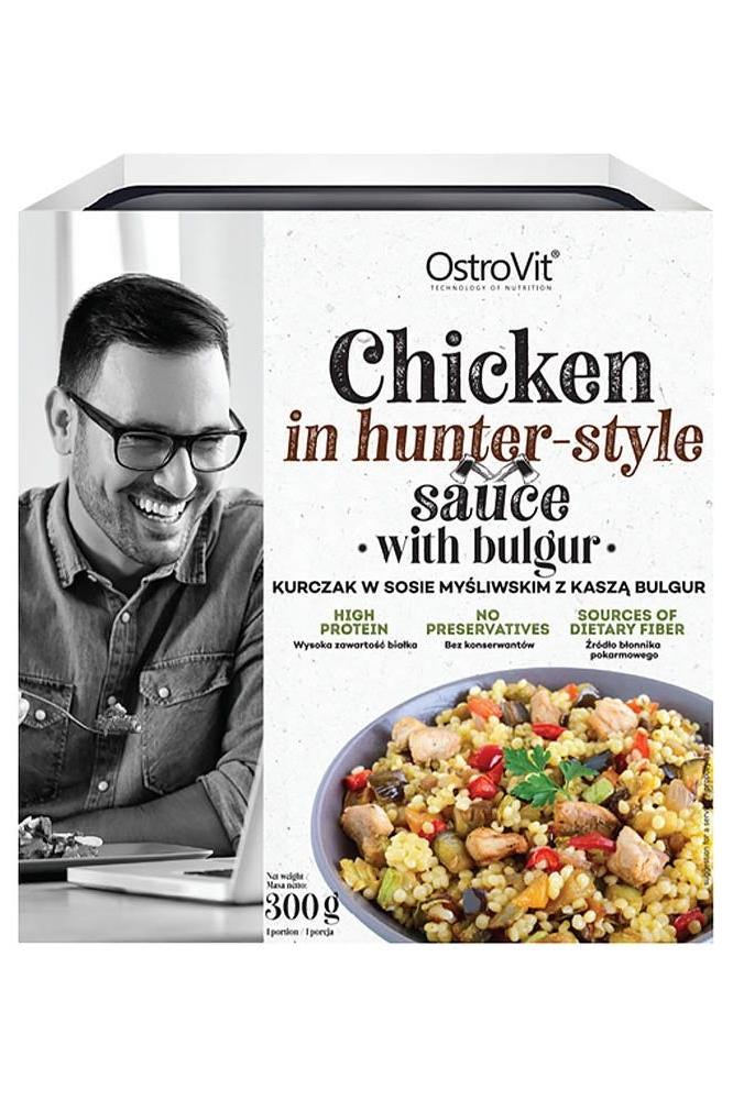 OstroVit chicken in hunter-style sauce with bulgur, ready meal rich in protein and fiber, 300 g.