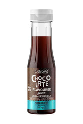 OstroVit Chocolate Flavoured Sauce 350g, sugar-free, low-calorie, vegan-friendly, perfect for healthy sweet cravings.