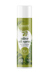 OstroVit Olive Oil Spray for cooking, 250 ml, keto-friendly, vegan, ideal for all surfaces.