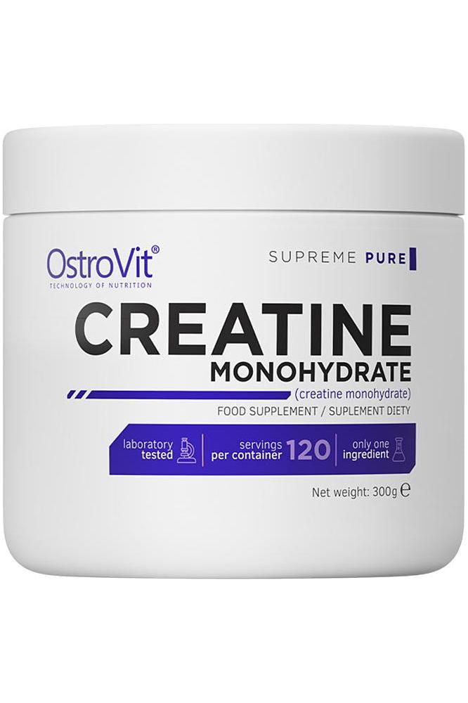 OstroVit Creatine Monohydrate 300g container, a high-quality supplement for strength and muscle growth.
