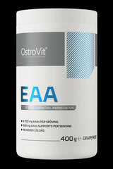OstroVit EAA Grapefruit flavor, 400g supplement with essential amino acids and no added colors.