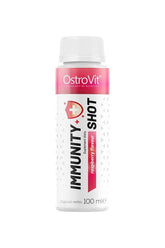 OstroVit Immunity Shot in raspberry flavor, 100 ml bottle for immune support with vitamins and antioxidants.