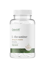 OstroVit L-Theanine supplement bottle with 200 mg of L-theanine in vegan capsules, 90 count.