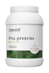 OstroVit Pea Protein Vege 700g container, vegan-friendly high-protein supplement for muscle mass and recovery.