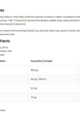 OstroVit Pharma Vitamin ADEK drops label showing ingredients and nutrition facts for optimal health support.