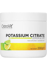 OstroVit Potassium Citrate 200 g Lemon Lime supplement for electrolytic balance and body functions.