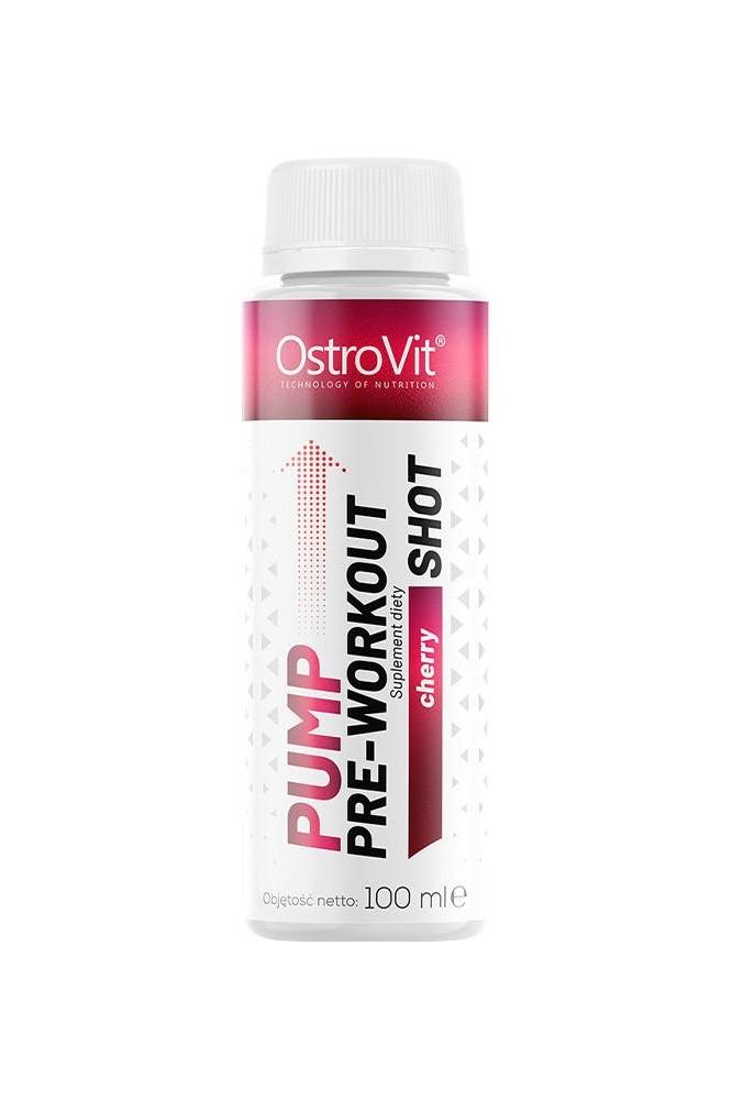 OstroVit Pre Workout Nutrition Shot Cherry 100 ml - effective performance boost for active women.