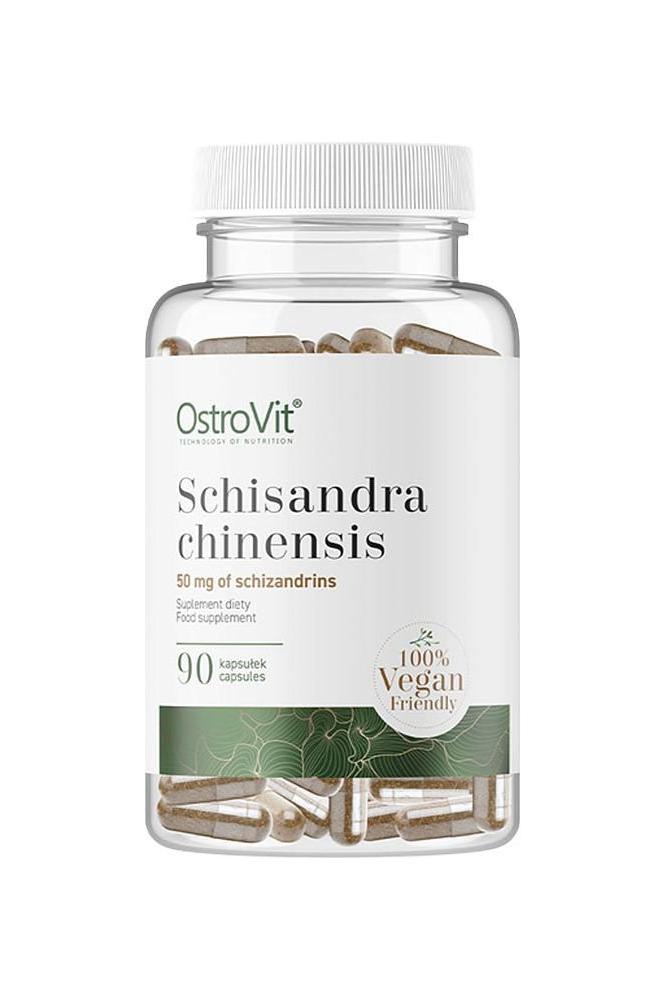 OstroVit Schisandra Chinensis, 90 vegan capsules, 50 mg of schisandrins, modern dietary supplement.